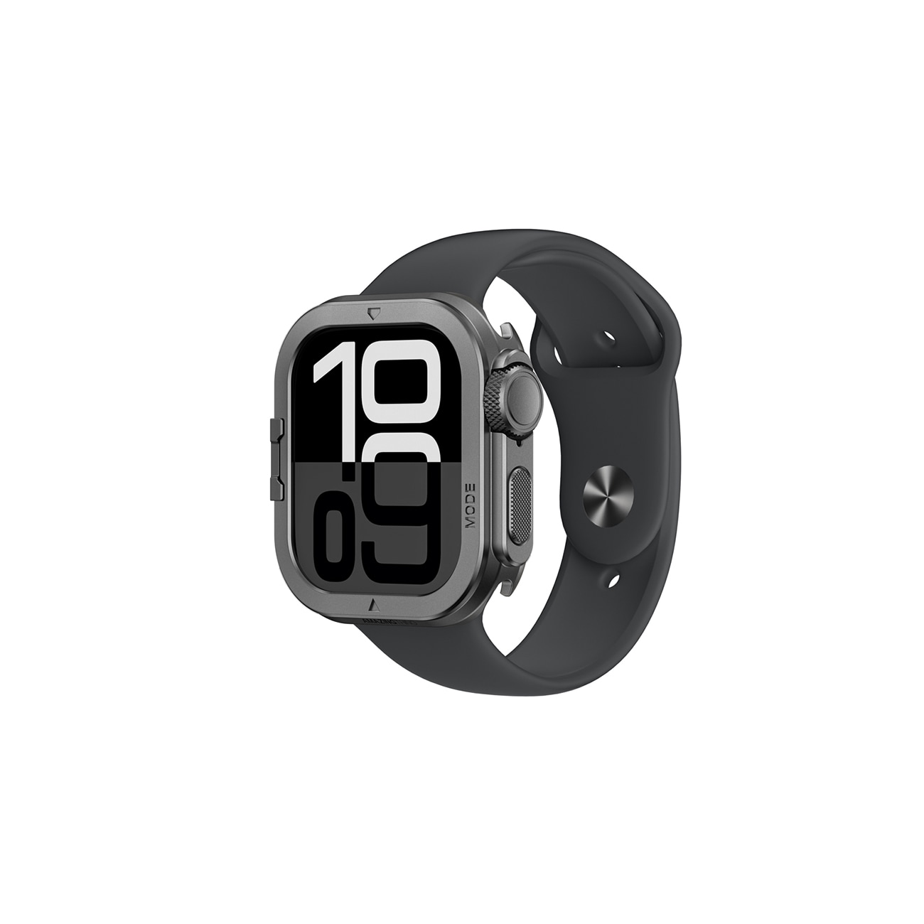 AmazingThing Titan Pro metallikotelo Apple Watch 11 46mm alumiini - musta