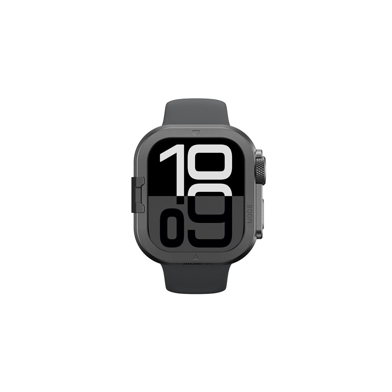 AmazingThing Titan Pro metallikotelo Apple Watch 11 46mm alumiini - musta