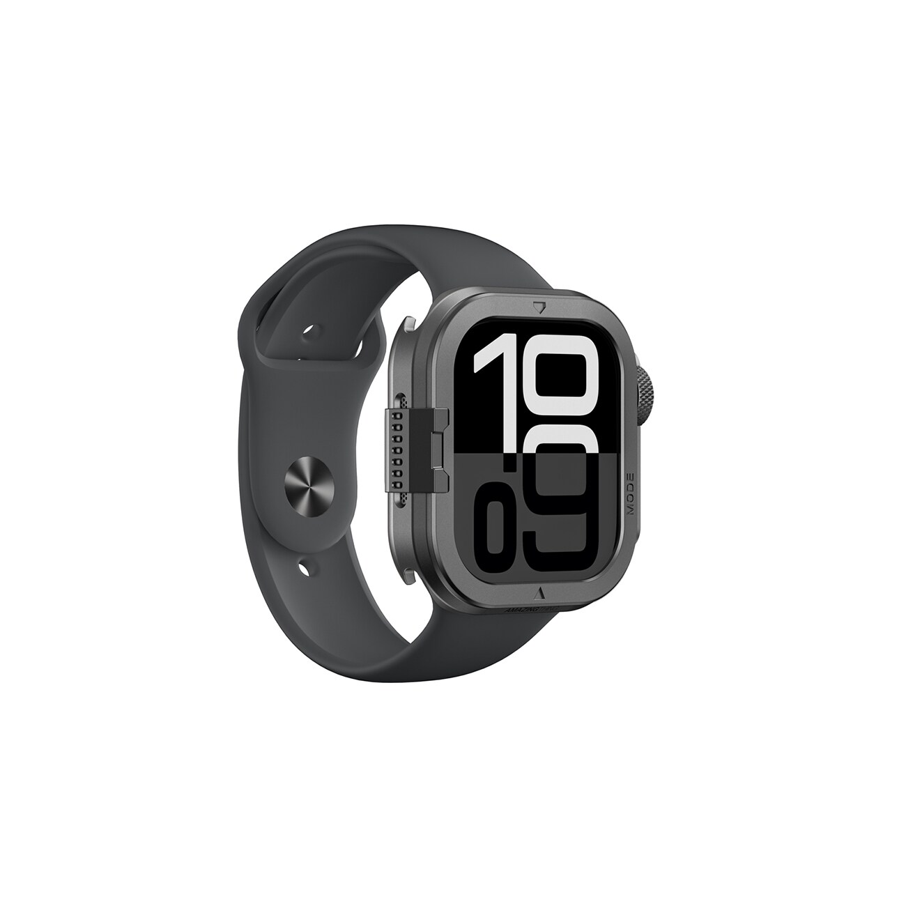 AmazingThing Titan Pro metallikotelo Apple Watch 11 46mm alumiini - musta