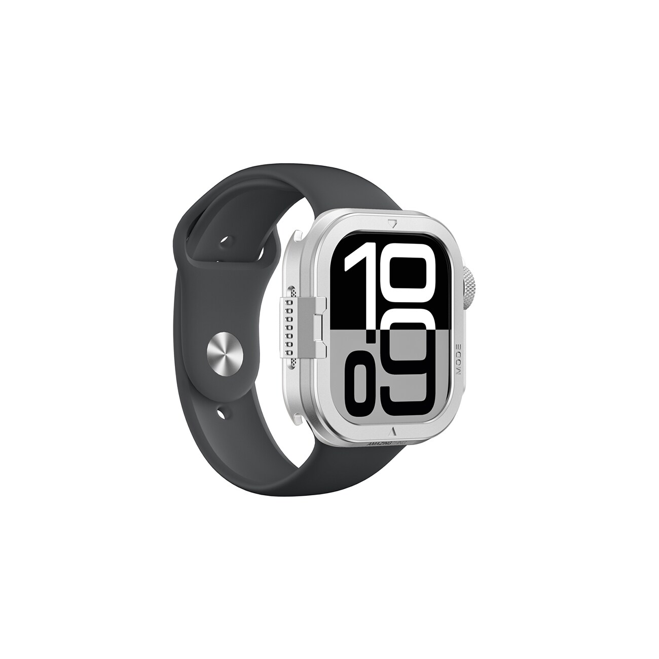 AmazingThing Titan Pro metallikotelo Apple Watch 11 46mm alumiini - hopea - hopea