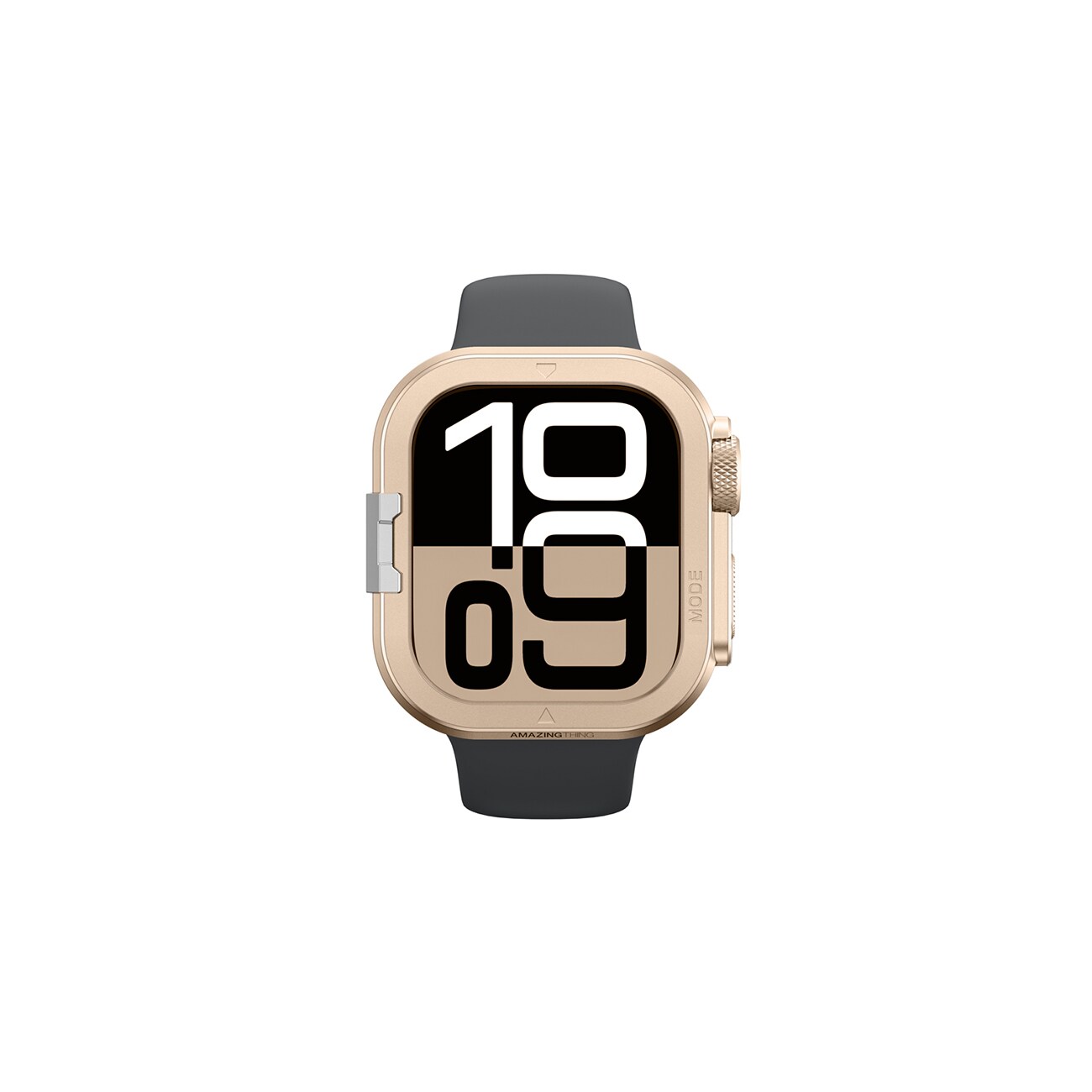 AmazingThing Titan Pro metallikotelo Apple Watch 11 46mm alumiinille - kultainen