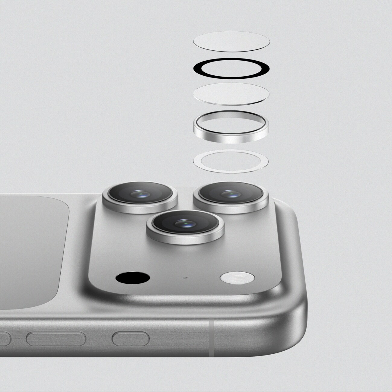 AmazingThing Lens Glass for iPhone 17 Pro/Pro Max with aluminum frame
