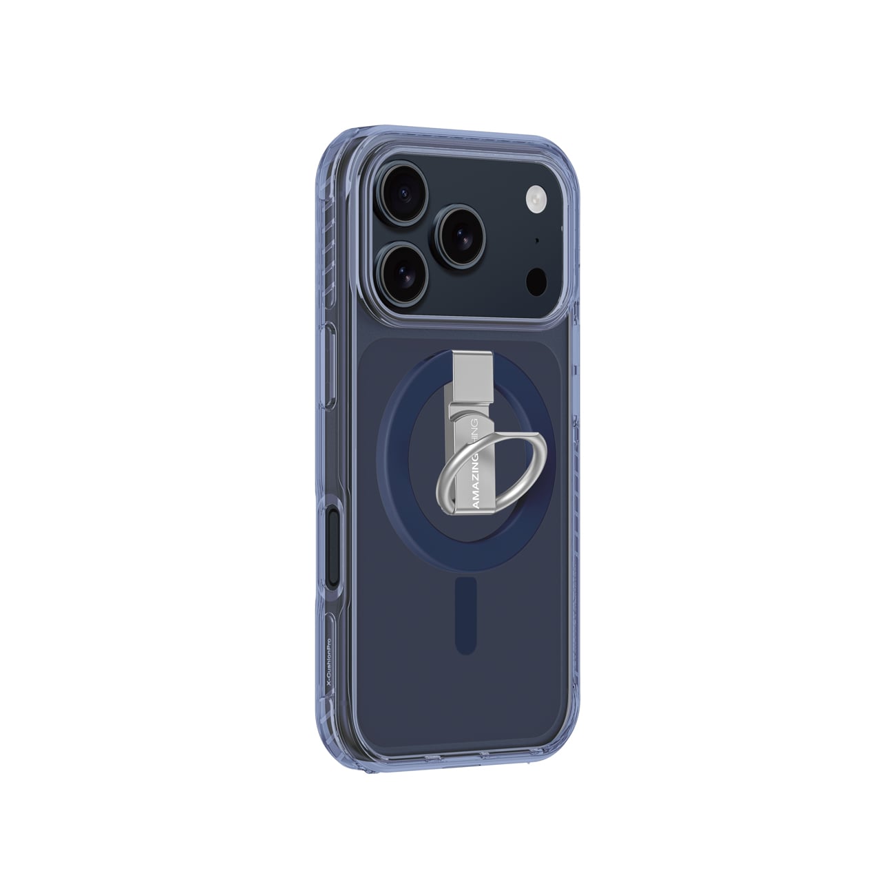 AmazingThing Titan Pro Grip Ring Case for iPhone 17 Pro Max - MagSafe Compatible - Blue