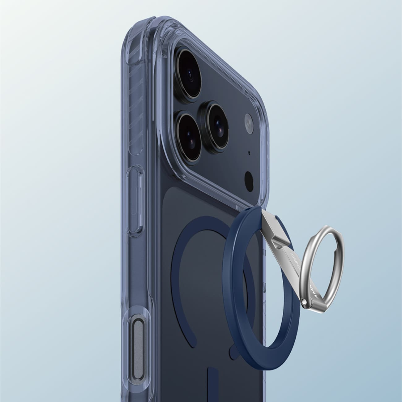 AmazingThing Titan Pro Grip Ring Case for iPhone 17 Pro Max - MagSafe Compatible - Blue