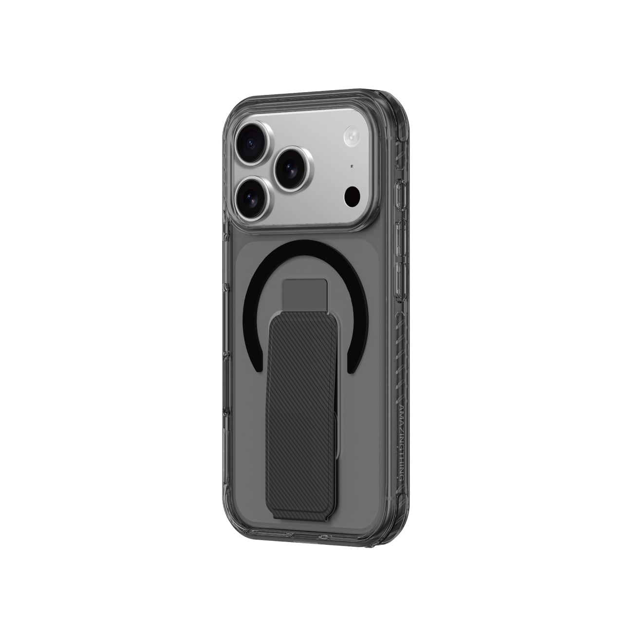 AmazingThing Titan Pro Holder - MagSafe-yhteensopiva kotelo iPhone 17 Pro Maxille - musta