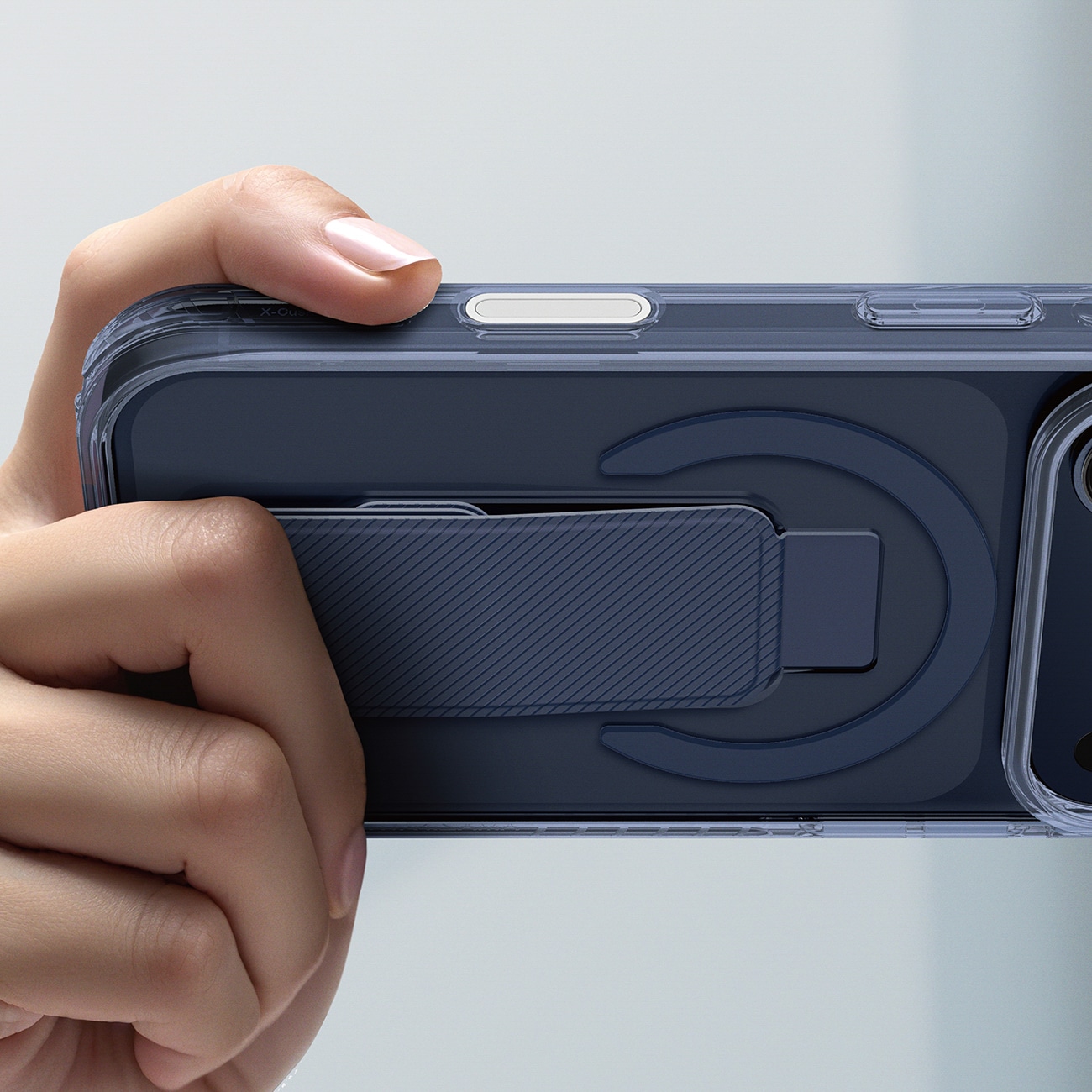 AmazingThing Titan Pro Holder Case for iPhone 17 Pro Max yhteensopiva MagSafe - Sininen