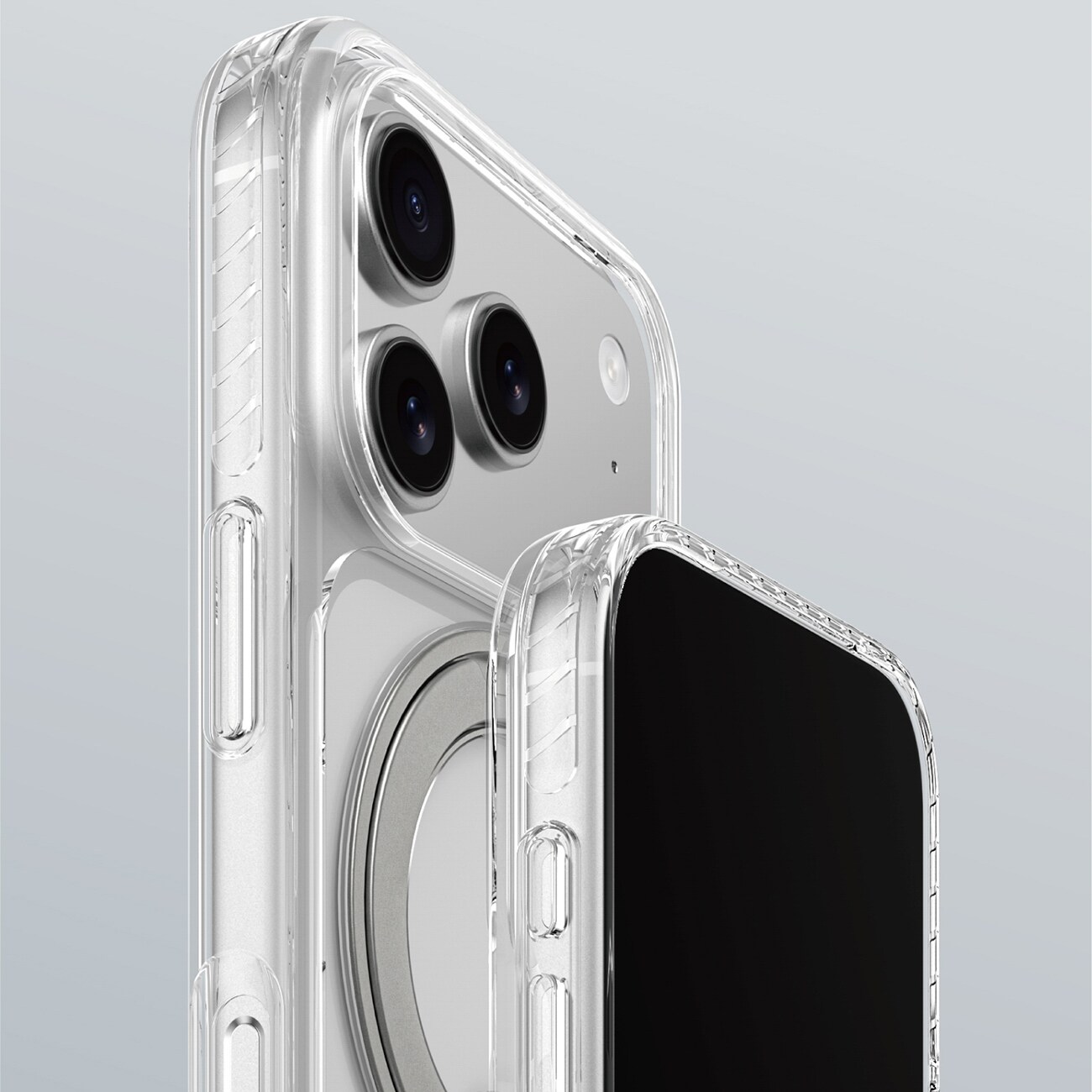AmazingThing Titan Pro MagSpin kotelo iPhone 17 Pro:lle Yhteensopiva MagSafe - harmaa