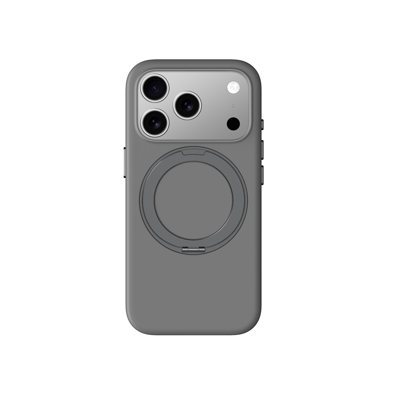 AmazingThing Cloudie iPhone 17 Pro kotelo jalustalla - harmaa