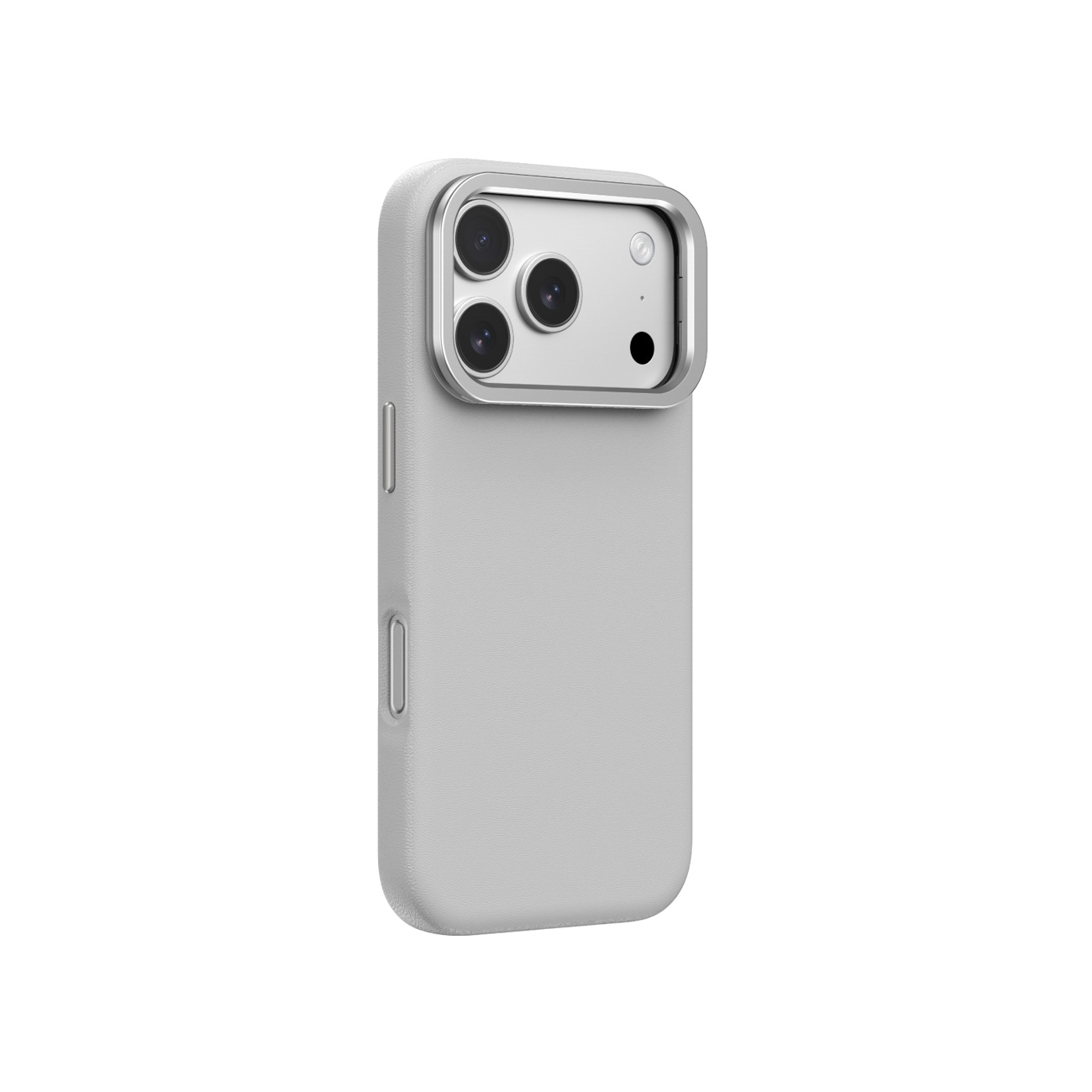 AmazingThing Glamour iPhone 17 Pro Max kotelo jalustalla - harmaa
