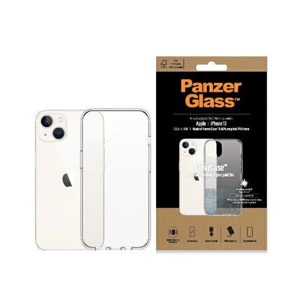 PanzerGlass ClearCase antibakteerinen Military Grade sertifikaatti iPhone 13/14/15 - läpinäkyvä