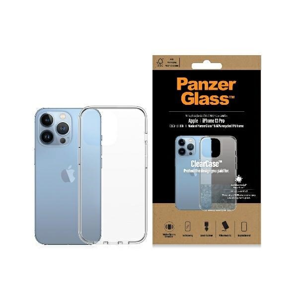 PanzerGlass ClearCase antibakteerinen Military Grade -sertifioitu kotelo iPhone 13 Pro - läpinäkyvä