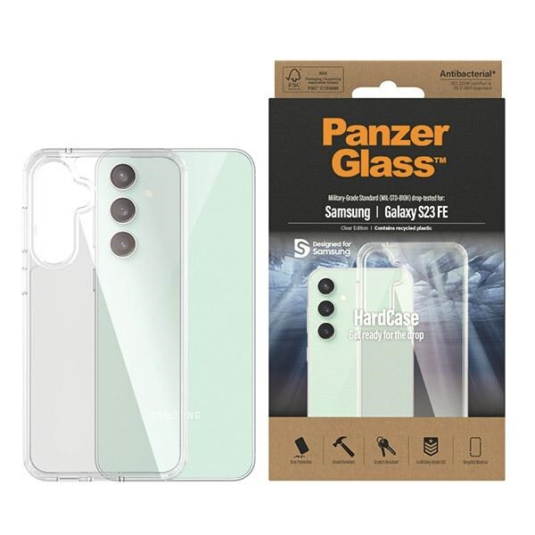 PanzerGlass HardCase antibakteerinen Military Grade kotelo Samsung Galaxy S23 FE - läpinäkyvä