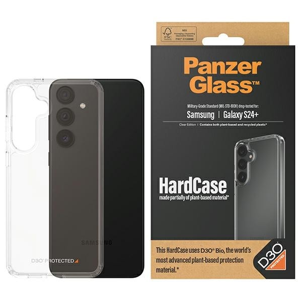 PanzerGlass Kova kotelo D3O® Bio & Military Grade Samsung Galaxy S24+ - läpinäkyvä