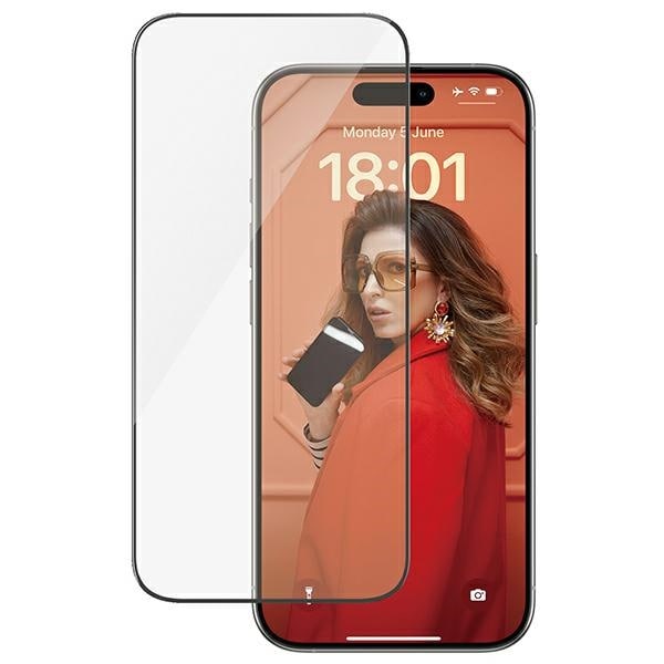 PanzerGlass Ultra-Wide Fit -karkaistu lasi asentimella iPhone 15 Pro -malliin