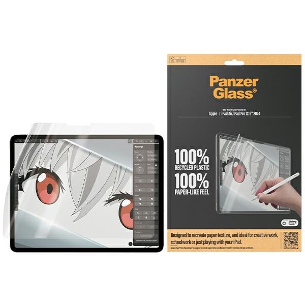 Antibakteerinen PanzerGlass GraphicPaper-folio häikäisysuodattimella iPad Air/Pro 12.9" 2024