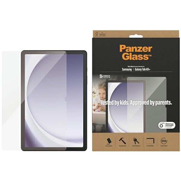 PanzerGlass Ultra-Wide Fit -karkaistu lasi Samsung Galaxy Tab A9+ -puhelimelle