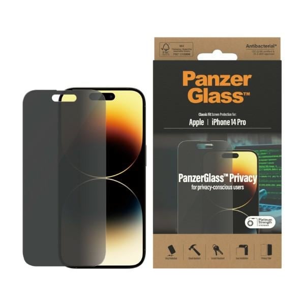 PanzerGlass Classic Sovita antibakteerinen suojalasi iPhone 14 Pro -malliin