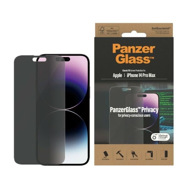PanzerGlass Classic Sovita antibakteerinen suojalasi iPhone 14 Pro Max -malliin