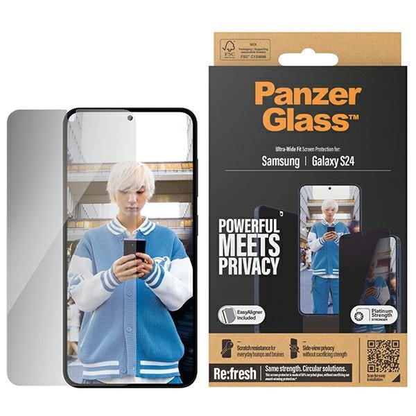 PanzerGlass Ultra-Wide Fit yksityisyyden suoja karkaistu lasi Samsung Galaxy S24:lle