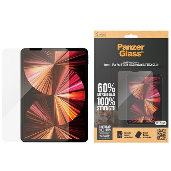 PanzerGlass Ultra-Wide Fit antibakteerinen karkaistu lasi iPad Pro 11" / Air 10.9" 2020-2022