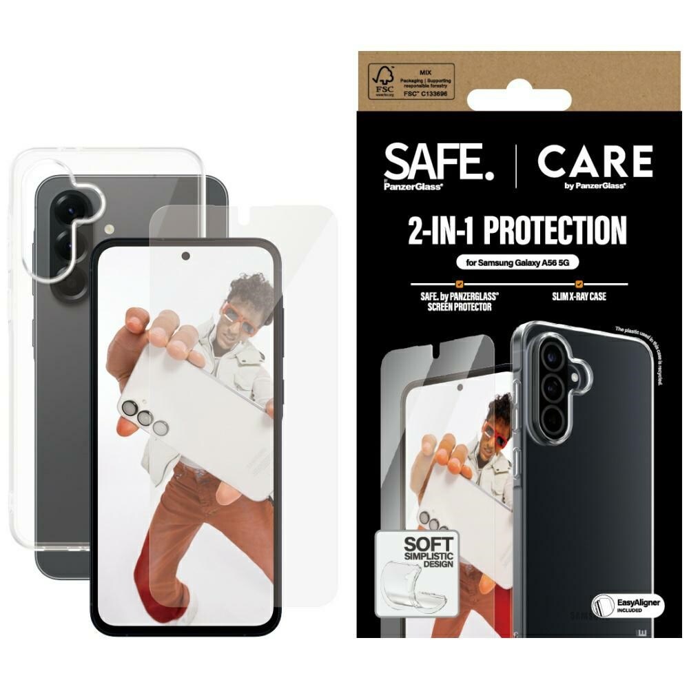 CARE by PanzerGlass Muoti 2in1 Kotelo + lasi Samsung Galaxy A56 5G - läpinäkyvä - läpinäkyvä