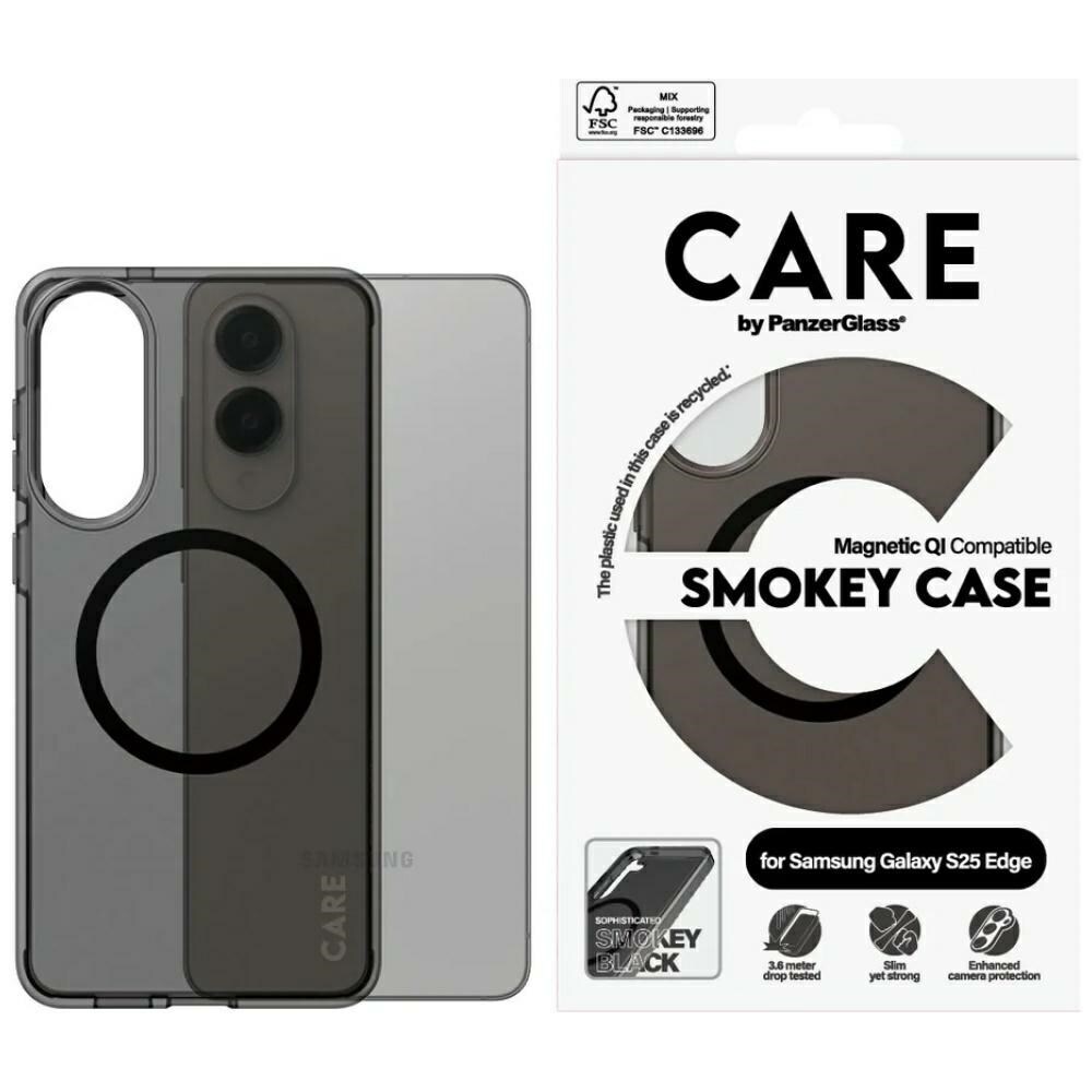 CARE by PanzerGlass Urban Combat Qi Case for Samsung Galaxy S25 Edge - Half Transparent