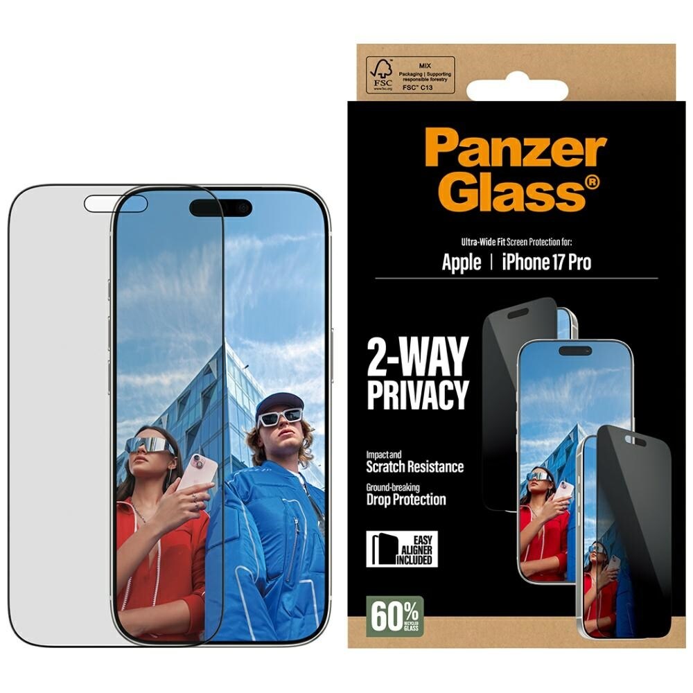 PanzerGlass Erittäin leveä EasyAligner-suojalasi iPhone 17 Pro -malliin