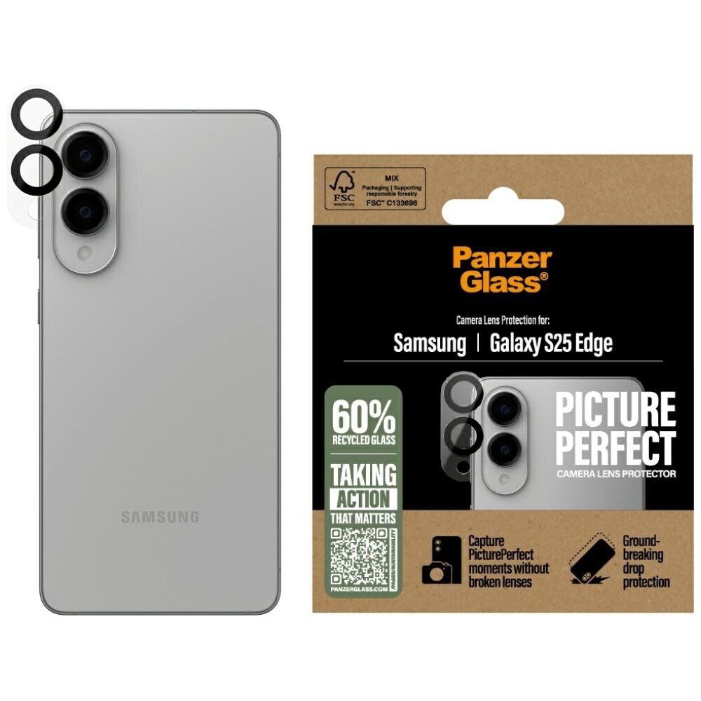 PanzerGlass PicturePerfect-objektiivin suojus karkaistu lasi Samsung Galaxy S25 Edge - Kirkas