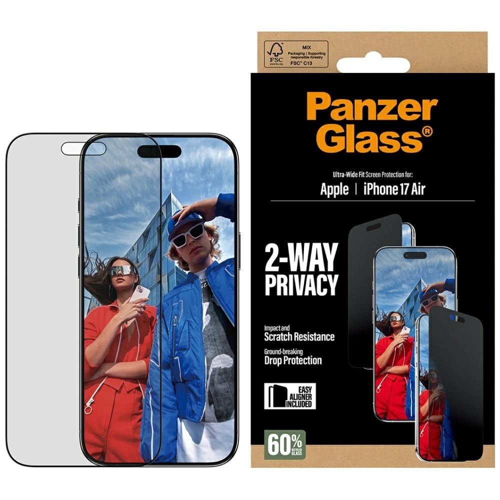 PanzerGlass Erittäin leveä EasyAligner-suojalasi iPhone Air -mallille