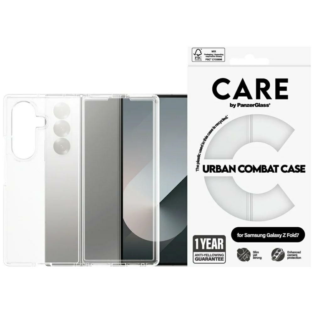 CARE by PanzerGlass Flagship Urban Combat Case for Samsung Galaxy Z Fold 7 - läpinäkyvä
