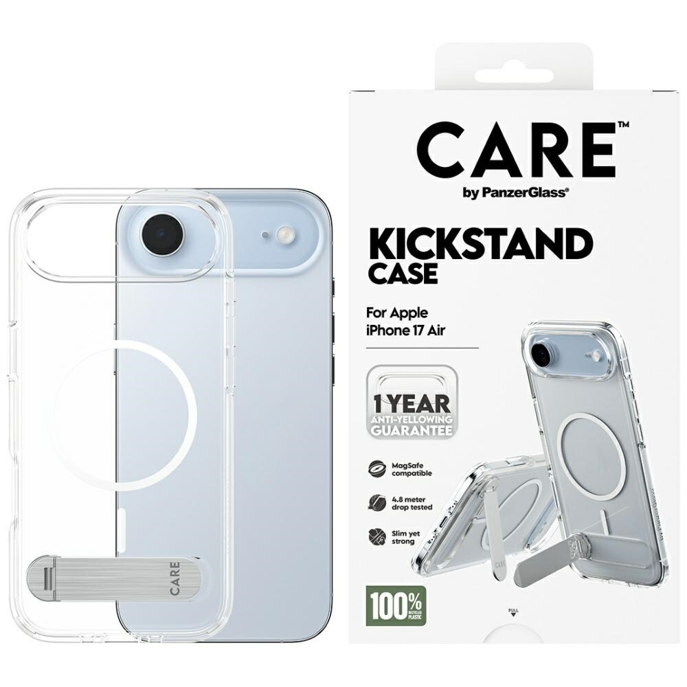 CARE by PanzerGlass Feature Case with Kickstand MagSafe for iPhone Air - Clear - Kirkas