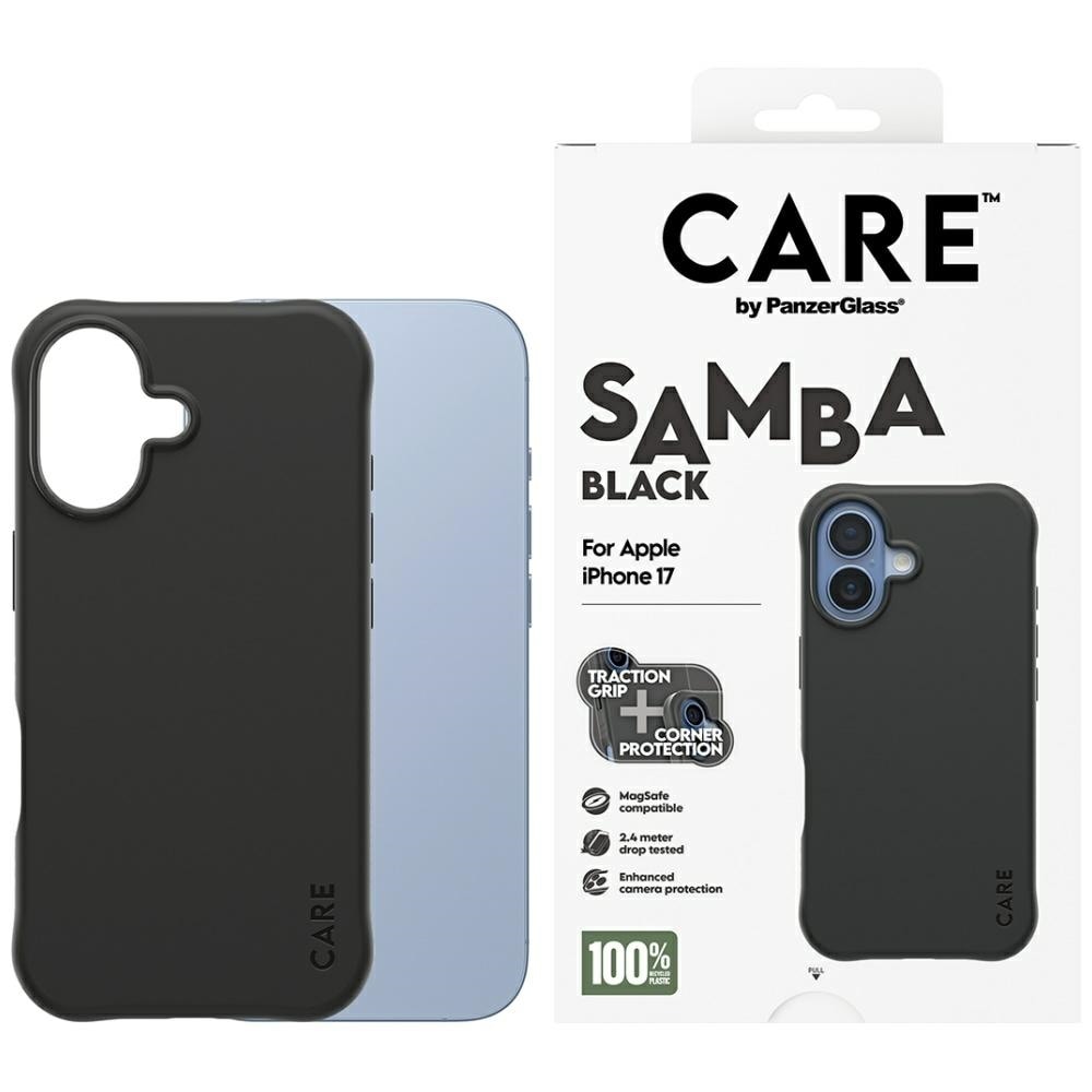 CARE by PanzerGlass Muodikas Samba MagSafe Case for iPhone 17 - musta