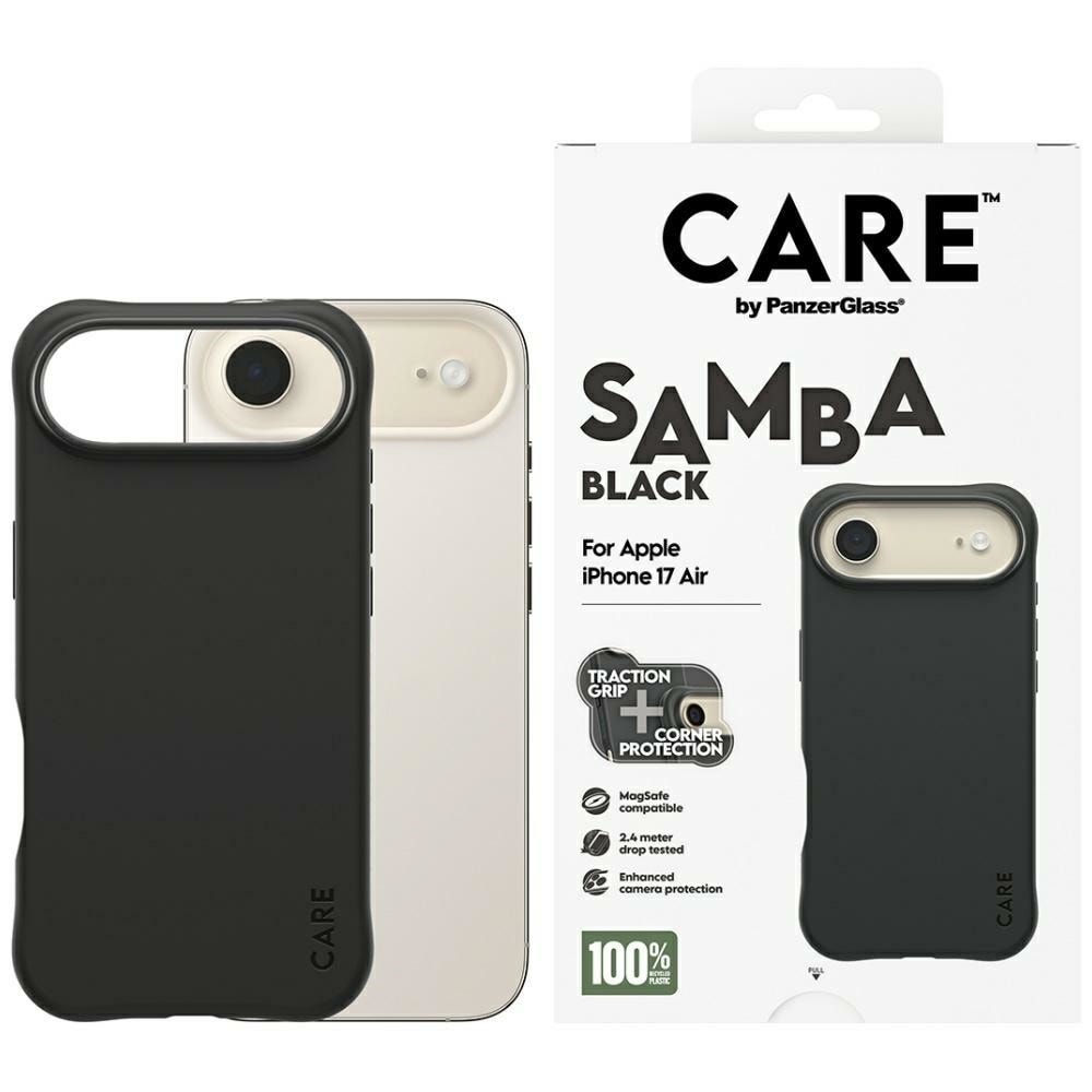 CARE by PanzerGlass Muodikas Samba MagSafe -kotelo iPhone Airille - musta