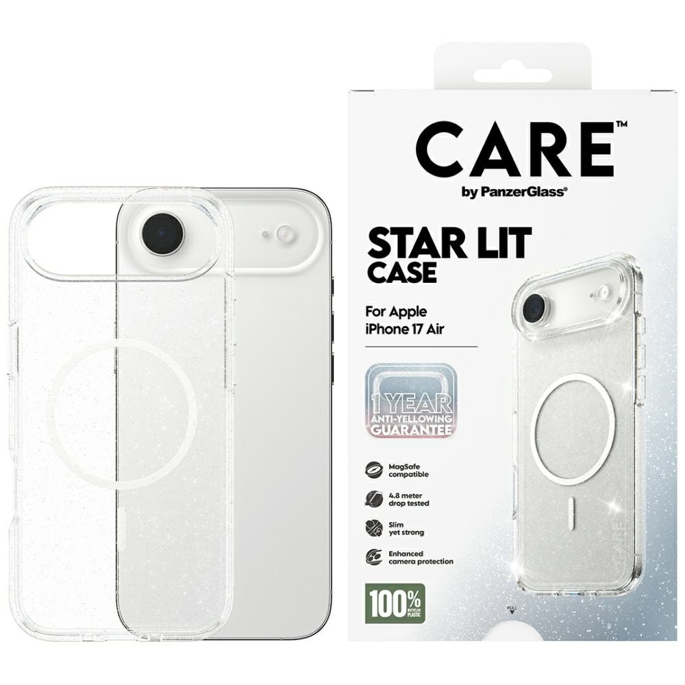 CARE by PanzerGlass Flagship Urban Explorer Case w. White MagSafe for iPhone Air - Kirkas Glitteri
