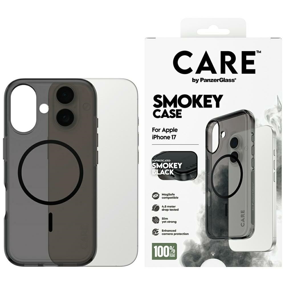 CARE by PanzerGlass Lippulaiva Urban Explorer - Musta MagSafe-kotelo iPhone 17:lle