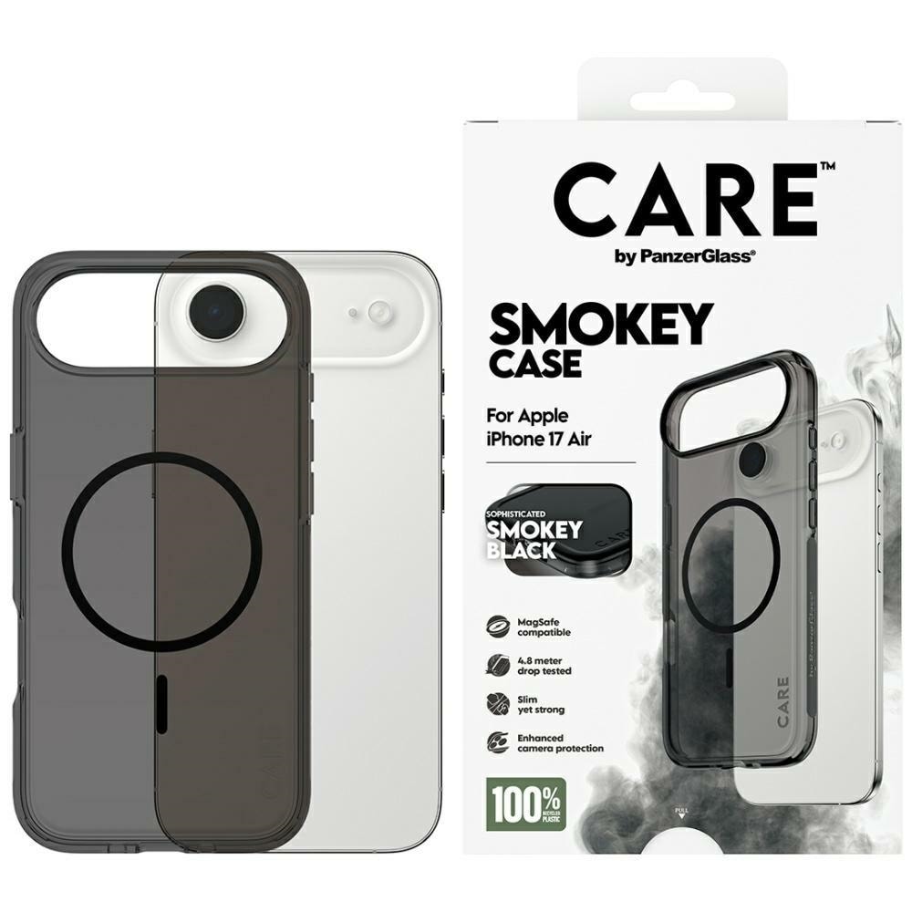 CARE by PanzerGlass Flagship Urban Explorer w. Musta MagSafe-kotelo iPhone Airille - Musta