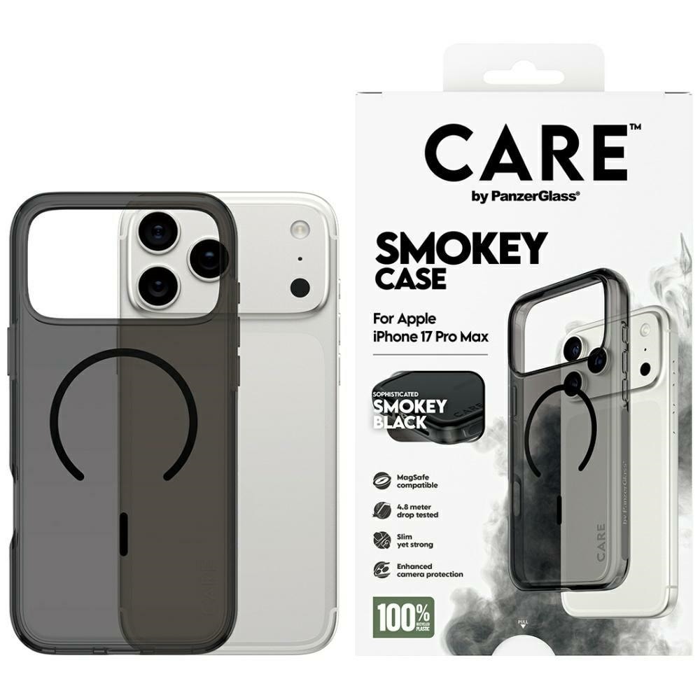 CARE by PanzerGlass Lippulaiva Urban Explorer - musta kotelo MagSafe iPhone 17 Pro Maxille