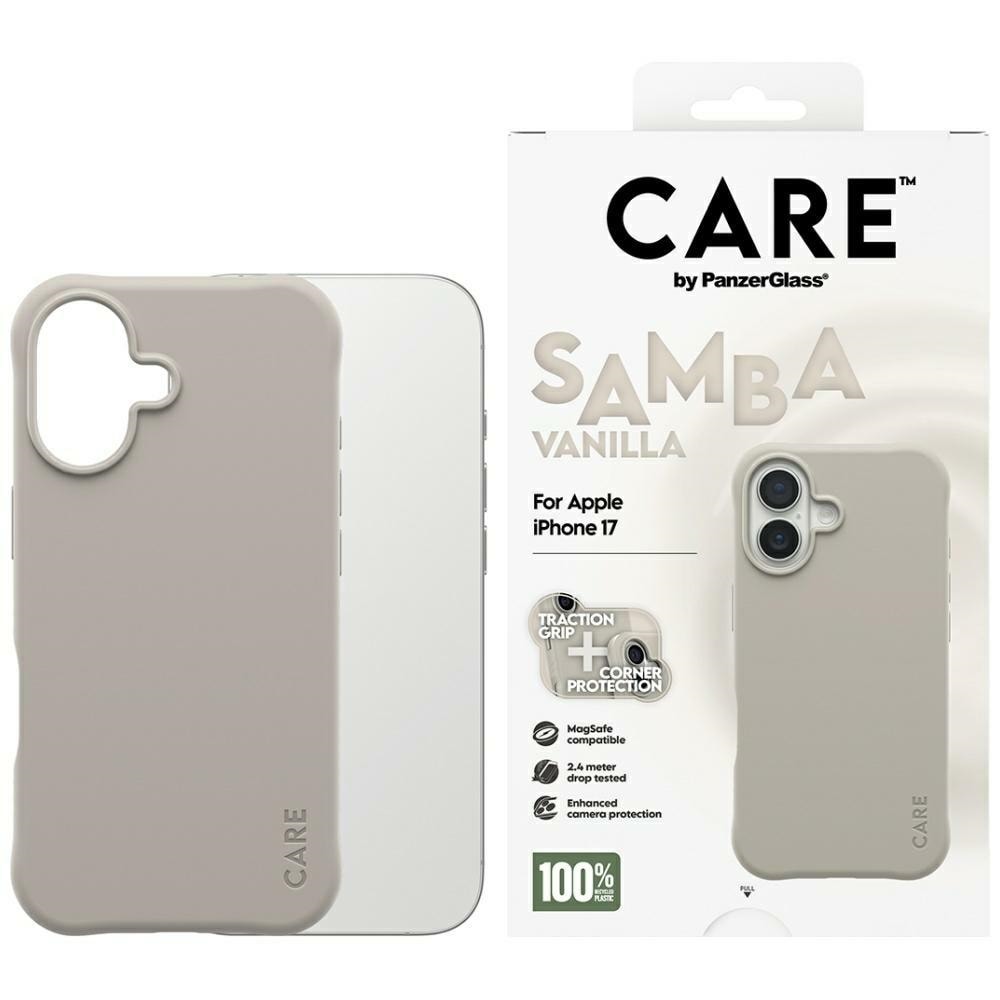 CARE by PanzerGlass Muodikas Samba MagSafe Case for iPhone 17 - Harmaa