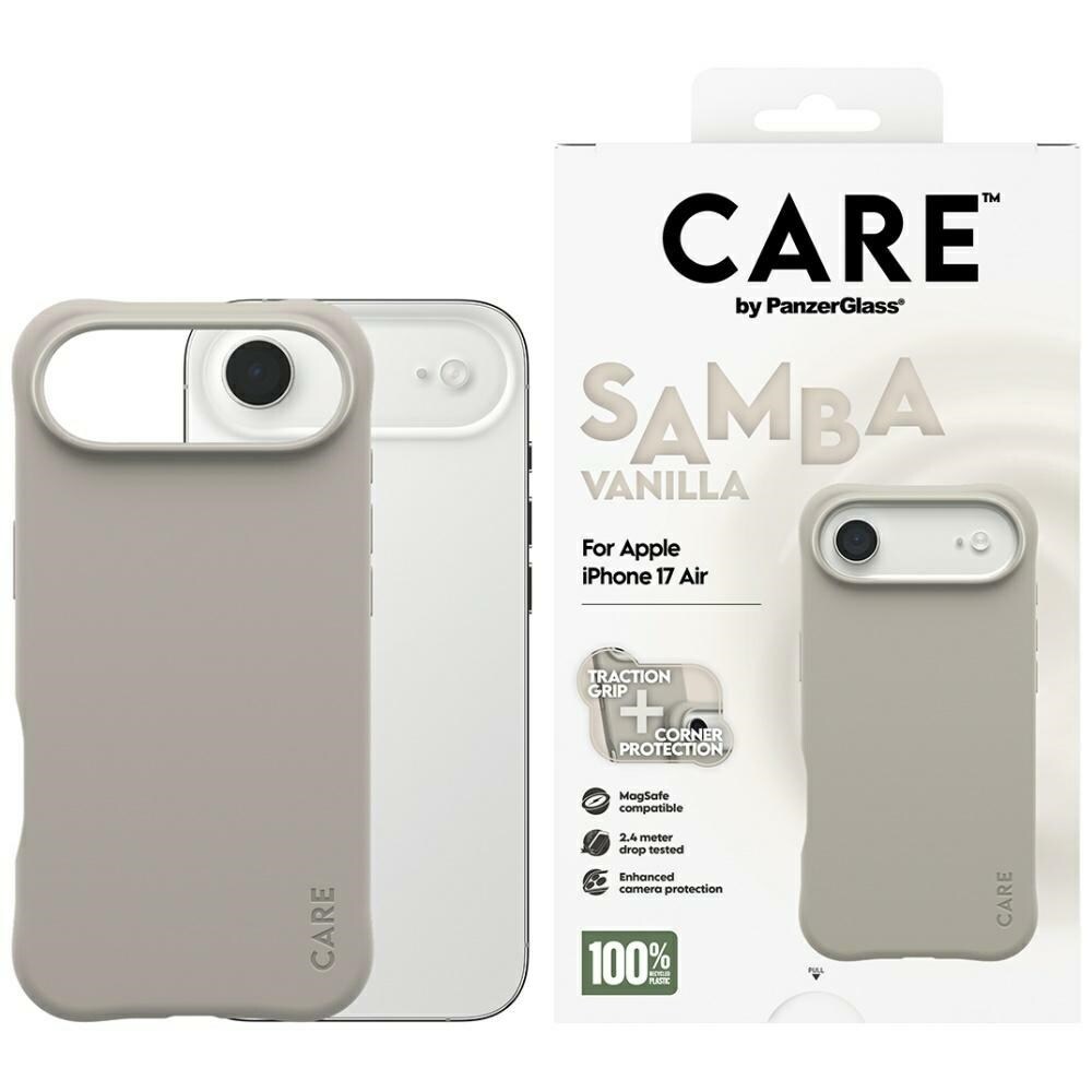 CARE by PanzerGlass Muodikas Samba MagSafe -kotelo iPhone Airille - harmaa