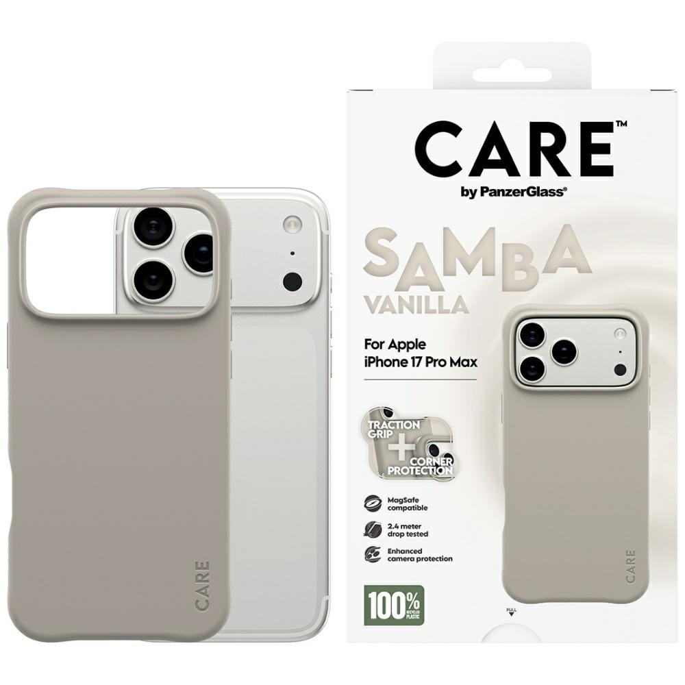 CARE by PanzerGlass Muodikas Samba MagSafe -kotelo iPhone 17 Pro Maxille - harmaa - harmaa
