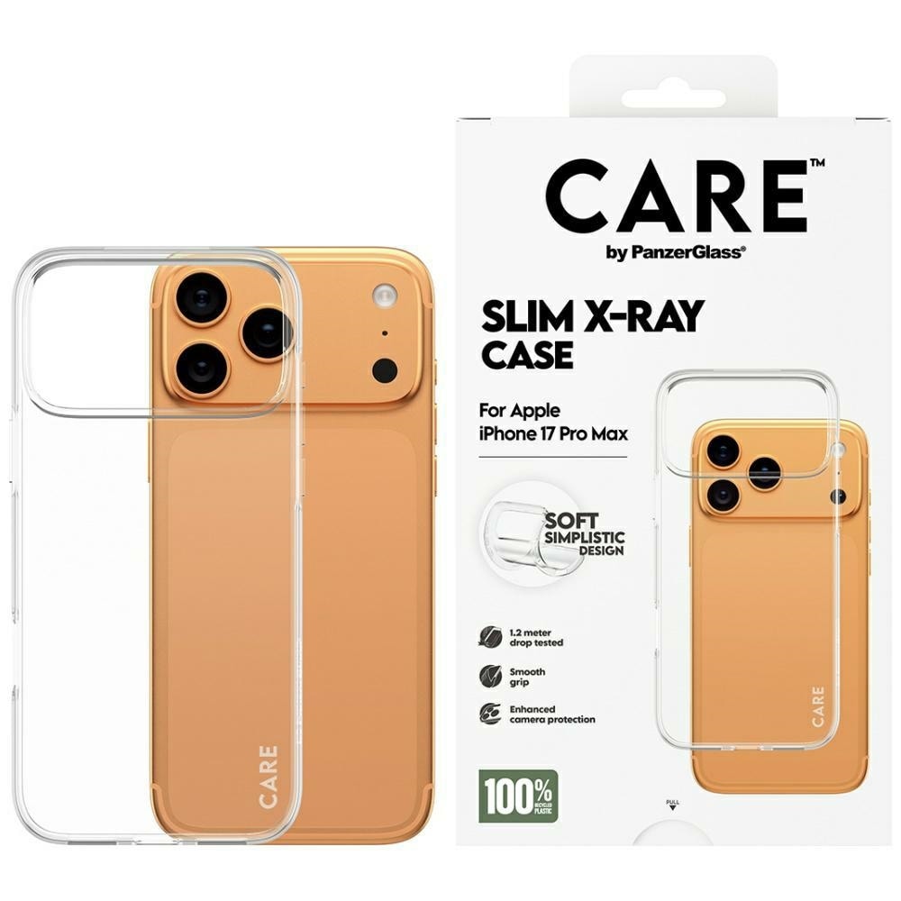 CARE by PanzerGlass Muodikas X-Ray Soft Basic Case for iPhone 17 Pro Max - läpinäkyvä - läpinäkyvä