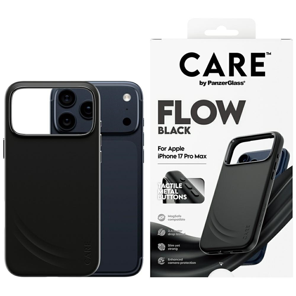 CARE by PanzerGlass Feature FLOW MagSafe Case for iPhone 17 Pro Max - musta