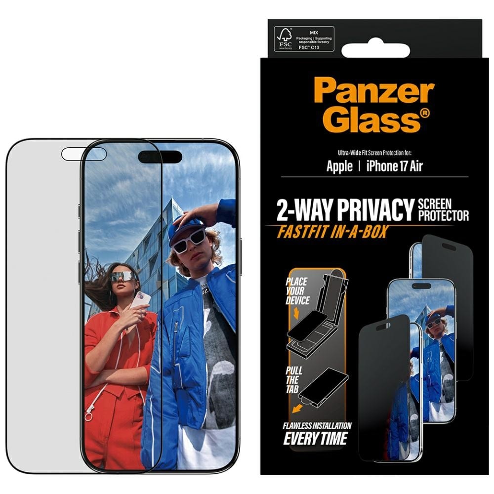PanzerGlass Ultra-Wide Fit Fastfit -suojalasi iPhone Airille