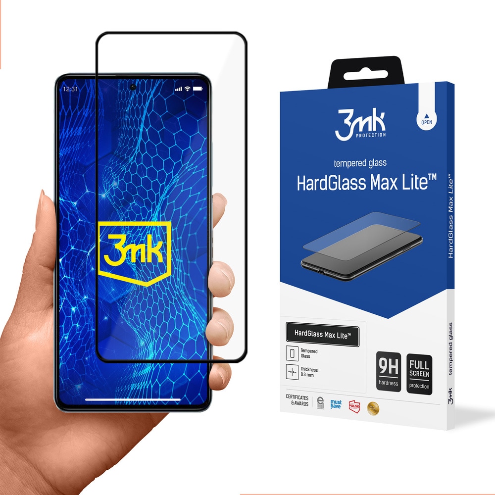 Karkaistu lasi Xiaomi Redmi Note 12 Pro+ / Note 12 Pro 9H 3mk HardGlass Lite -sarjan tuotteelle