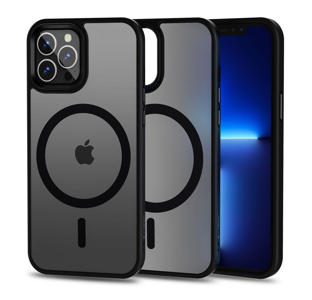 Tech-Protect MagMat MagSafe kotelo iPhone 12 / 12 Pro - Matta musta