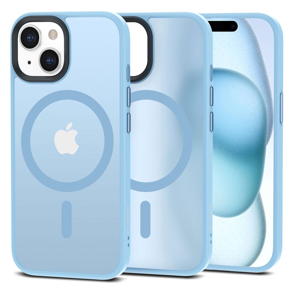 Tech-Protect MagMat MagSafe iPhone 15 kotelo - matta sininen