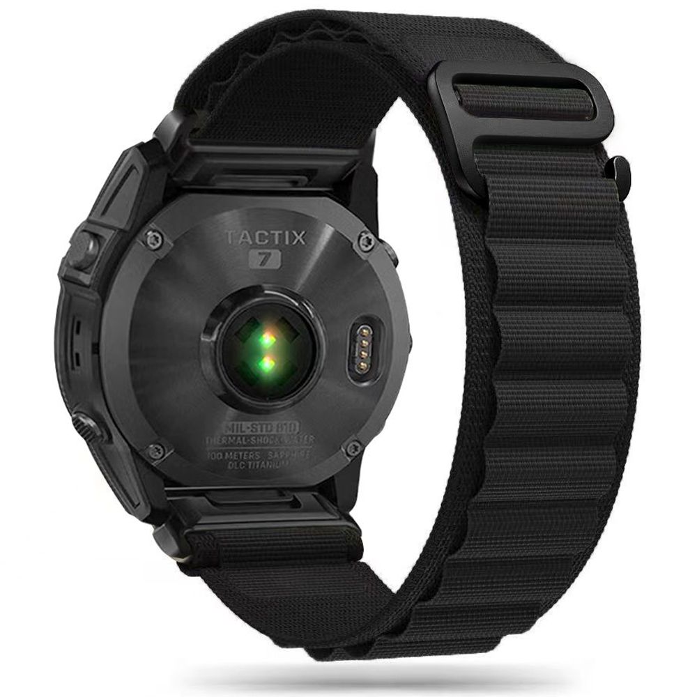 Tech-Protect Nylon Pro hihna Garmin Fenix 3 / 5X / 3HR / 5X Plus / 6X / 6X Pro / 7X - musta