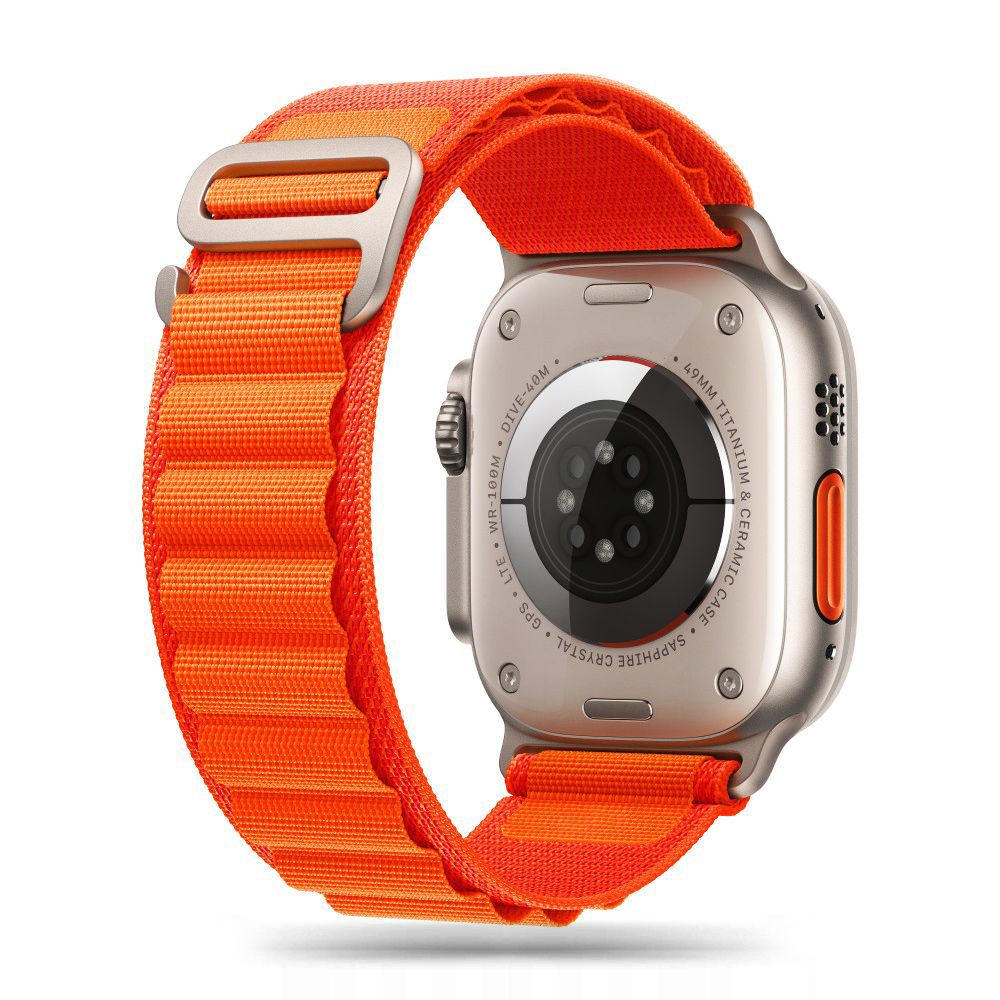 Tech-Protect Nylon Pro Hihna for Apple Watch 4/5/6/7/8/9/SE/Ultra (42/44/45/49 mm) - Oranssi