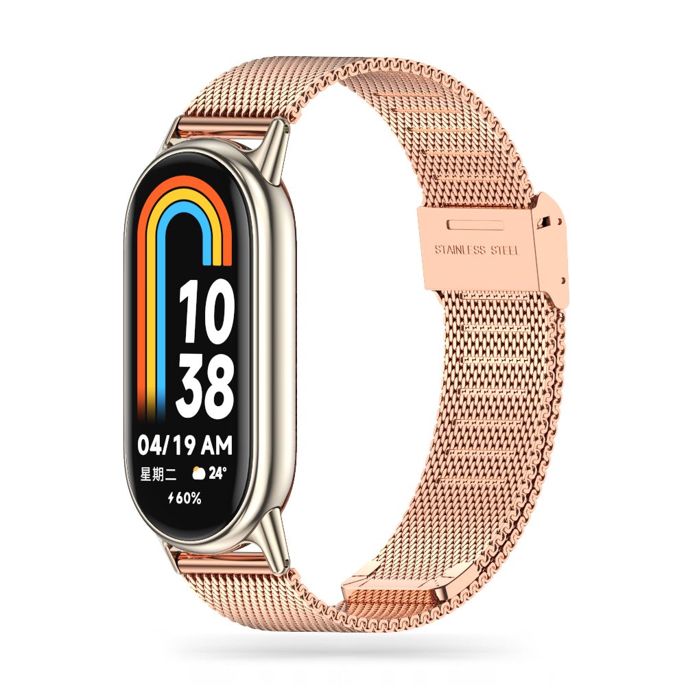 Tech-Protect MilaneseBand hihna Xiaomi Smart Band 8 / 8 NFC - vaaleanpunainen