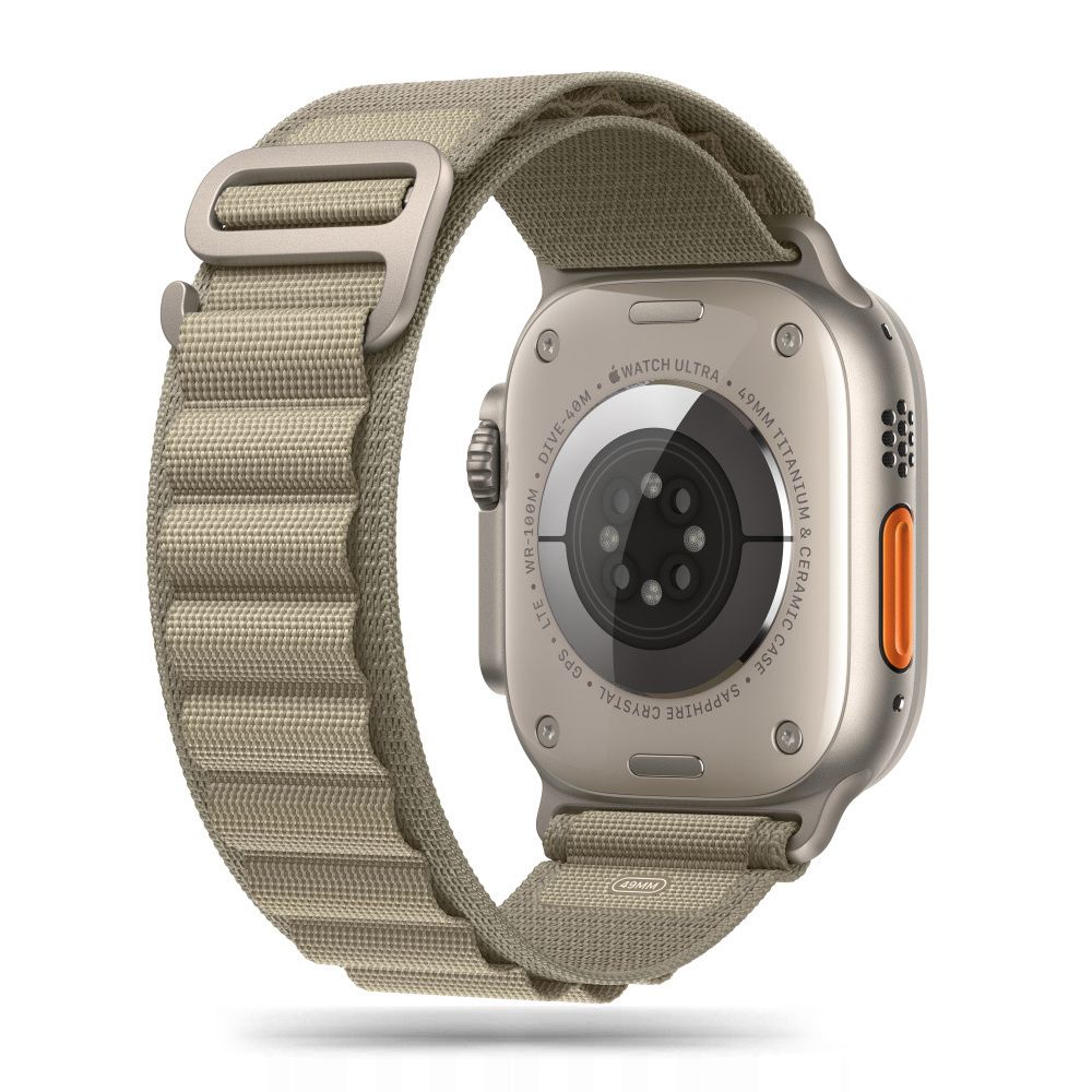 Tech-Protect Nylon Pro Hihna Apple Watch 4/5/6/7/8/9/SE/Ultra 1/2 (42/44/45/49 mm) - Titanium Olive